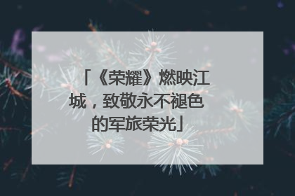 《荣耀》燃映江城，致敬永不褪色的军旅荣光