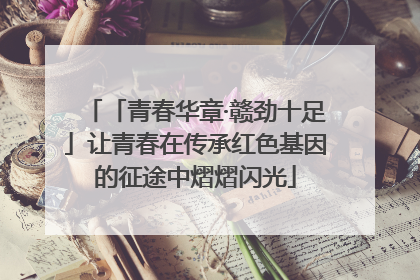 「青春华章·赣劲十足」让青春在传承红色基因的征途中熠熠闪光