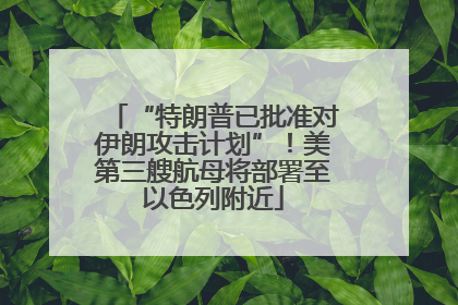 “特朗普已批准对伊朗攻击计划”！美第三艘航母将部署至以色列附近