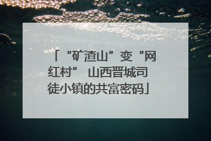 “矿渣山”变“网红村” 山西晋城司徒小镇的共富密码