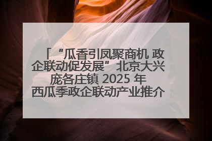 “瓜香引凤聚商机 政企联动促发展”北京大兴庞各庄镇 2025 年西瓜季政企联动产业推介活动圆满举行