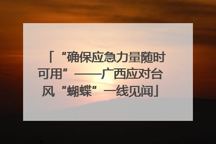 “确保应急力量随时可用”——广西应对台风“蝴蝶”一线见闻