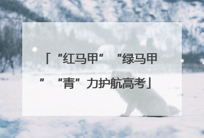 “红马甲”“绿马甲”“青”力护航高考