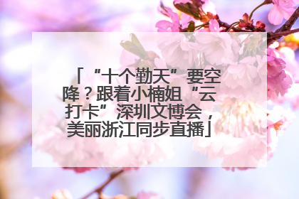 “十个勤天”要空降？跟着小楠姐“云打卡”深圳文博会，美丽浙江同步直播