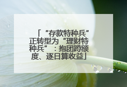 “存款特种兵”正转型为“理财特种兵”：抱团蹲额度、逐日算收益