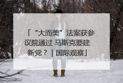 “大而美”法案获参议院通过 马斯克要建新党？｜国际观察