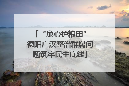 “廉心护粮田” 德阳广汉整治群腐问题筑牢民生底线