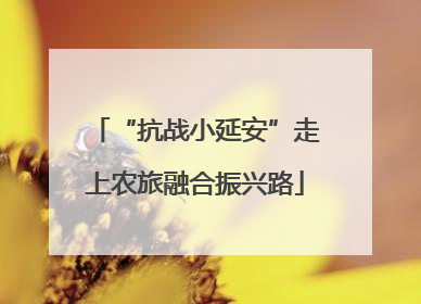“抗战小延安”走上农旅融合振兴路