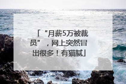 “月薪5万被裁员”，网上突然冒出很多！有猫腻