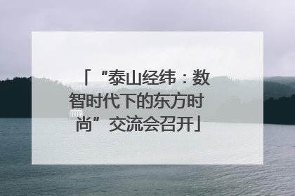 “泰山经纬：数智时代下的东方时尚”交流会召开