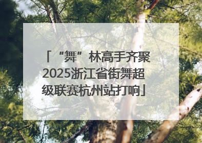 “舞”林高手齐聚 2025浙江省街舞超级联赛杭州站打响