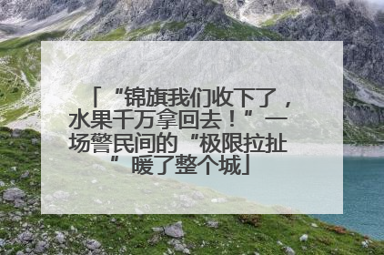 “锦旗我们收下了，水果千万拿回去！”一场警民间的“极限拉扯”暖了整个城