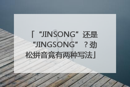 “JINSONG”还是“JINGSONG”？劲松拼音竟有两种写法