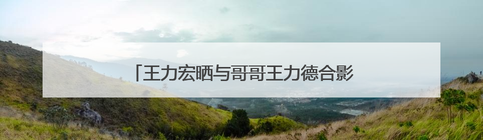 王力宏晒与哥哥王力德合影，称为博士哥哥感到骄傲，曾透露“我是我们家最弱的”