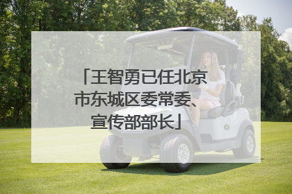 王智勇已任北京市东城区委常委、宣传部部长