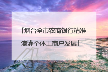 烟台全市农商银行精准滴灌个体工商户发展