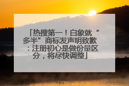 热搜第一！白象就“多半”商标发声明致歉：注册初心是做份量区分，将尽快调整