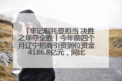 牢记嘱托显担当 决胜之年夺全胜丨今年前四个月辽宁招商引资到位资金4186.8亿元，同比增长17.4%