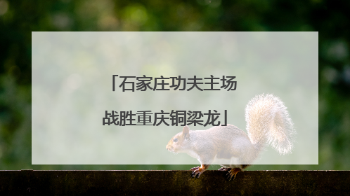 石家庄功夫主场战胜重庆铜梁龙