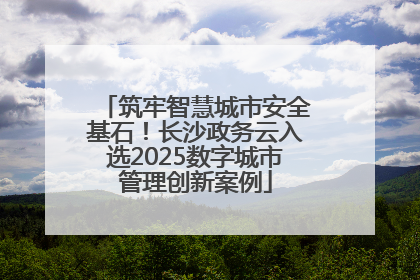 筑牢智慧城市安全基石！长沙政务云入选2025数字城市管理创新案例