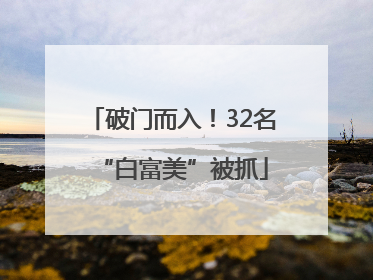 破门而入！32名“白富美”被抓