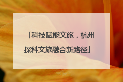科技赋能文旅，杭州探科文旅融合新路径