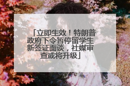 立即生效！特朗普政府下令暂停留学生新签证面谈，社媒审查或将升级