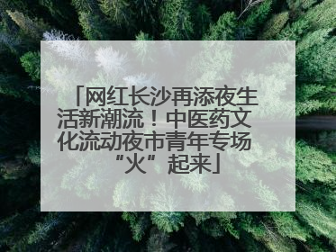网红长沙再添夜生活新潮流！中医药文化流动夜市青年专场“火”起来