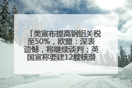 美宣布提高钢铝关税至50%，欧盟：深表遗憾，将继续谈判；英国宣称要建12艘核潜艇；马斯克最新发声：不想为美政府所做的一切承担责任丨早报