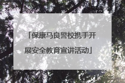 保康马良警校携手开展安全教育宣讲活动