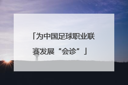 为中国足球职业联赛发展“会诊”