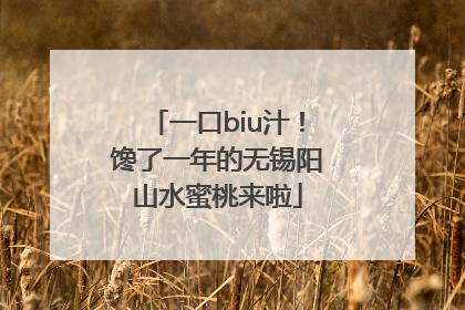 一口biu汁！馋了一年的无锡阳山水蜜桃来啦