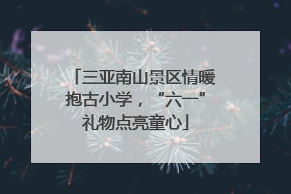 三亚南山景区情暖抱古小学，“六一”礼物点亮童心
