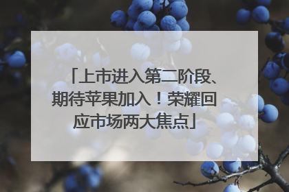 上市进入第二阶段、期待苹果加入！荣耀回应市场两大焦点