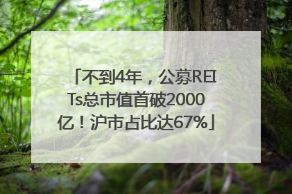 不到4年，公募REITs总市值首破2000亿！沪市占比达67%