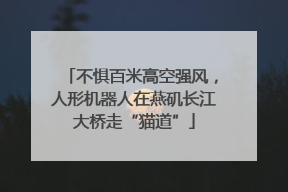 不惧百米高空强风，人形机器人在燕矶长江大桥走“猫道”