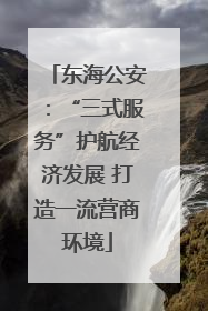 东海公安：“三式服务”护航经济发展 打造一流营商环境