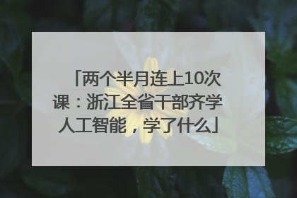 两个半月连上10次课：浙江全省干部齐学人工智能，学了什么