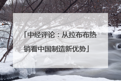 中经评论：从拉布布热销看中国制造新优势