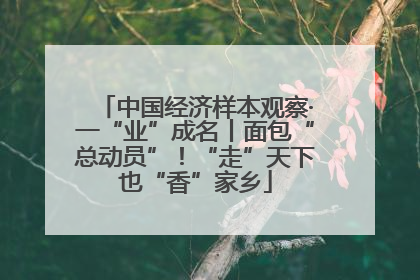 中国经济样本观察·一“业”成名丨面包“总动员”！“走”天下也“香”家乡