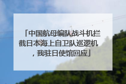 中国航母编队战斗机拦截日本海上自卫队巡逻机，我驻日使馆回应