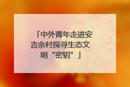 中外青年走进安吉余村探寻生态文明“密钥”