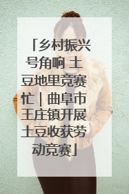乡村振兴号角响 土豆地里竞赛忙｜曲阜市王庄镇开展土豆收获劳动竞赛