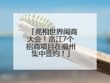 亮相世界闽商大会！洛江7个招商项目在福州集中签约！