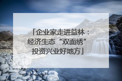 企业家走进益林：经济生态“双面绣” 投资兴业好地方