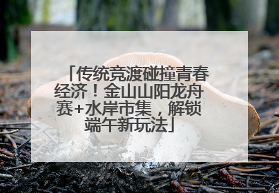 传统竞渡碰撞青春经济！金山山阳龙舟赛+水岸市集，解锁端午新玩法