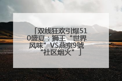 双线狂欢引爆510盛夏：狮王“世界风味”VS燕京9號“社区烟火”