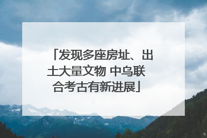 发现多座房址、出土大量文物 中乌联合考古有新进展