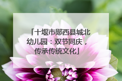 十堰市郧西县城北幼儿园：双节同庆，传承传统文化