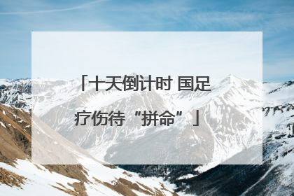 十天倒计时 国足疗伤待“拼命”